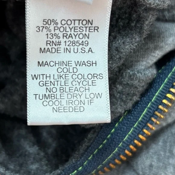 Aviator Nation Zip Hoodie Grey Size 6 - Picture 9 of 10